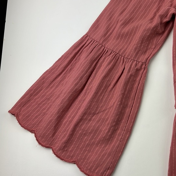 NWT The Korner Deep Blush Long Sleeve Bell Sleeve Dress - Picture 8 of 9
